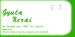 gyula merai business card